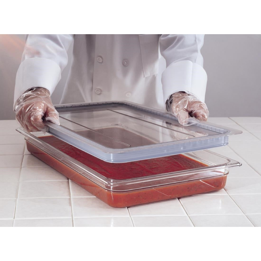 Cambro Polycarbonate Gastronorm - 1/1 65mm -Clear • PAS-DM740