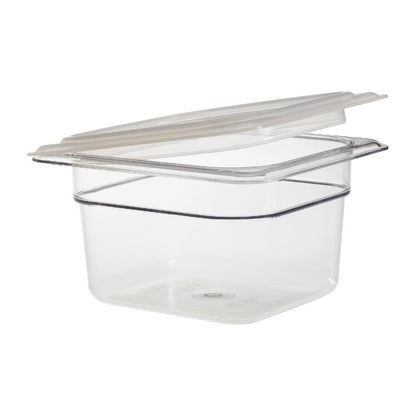 Cambro Polycarbonate Gastronorm - 1/6 100mm -Clear • PAS-DM752