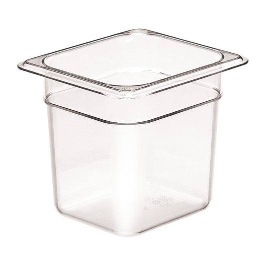 Cambro Polycarbonate Gastronorm - 1/6 150mm -Clear • PAS-DM753