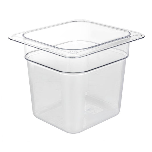 Cambro Polycarbonate Gastronorm - 1/6 150mm -Clear • PAS-DM753