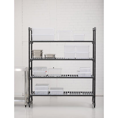 Cambro Camshelving Basics Plus 4 Tier Shelving Starter Unit - 1830x1525x610mm • PAS-DM776