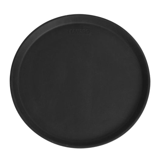 Cambro Camtread Non-Slip Round Tray - Black - 355mm • PAS-DM781