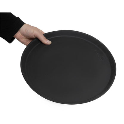 Cambro Camtread Non-Slip Round Tray - Black - 355mm • PAS-DM781