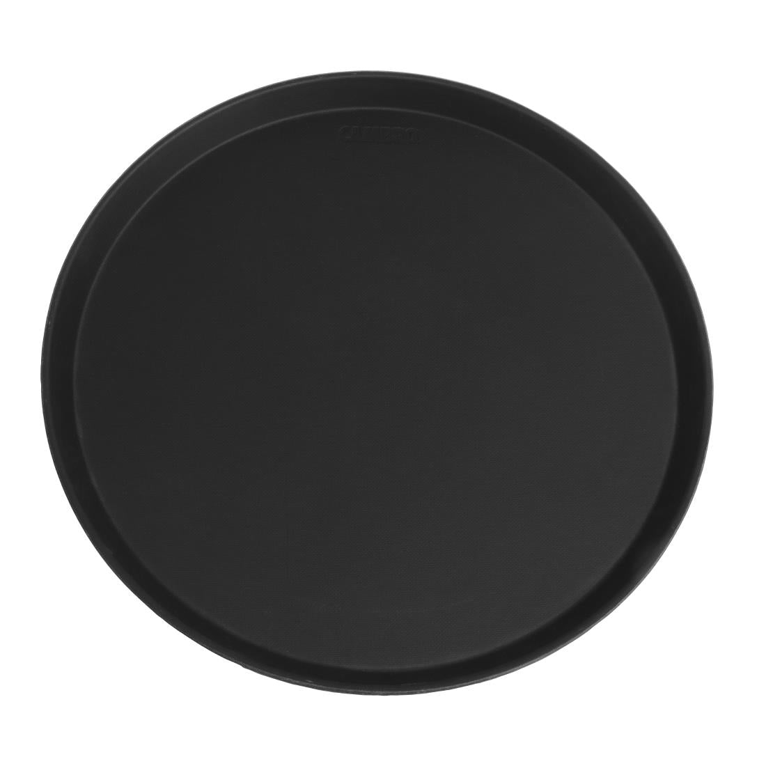 Cambro Camtread Non-Slip Round Tray - Black - 405mm • PAS-DM782