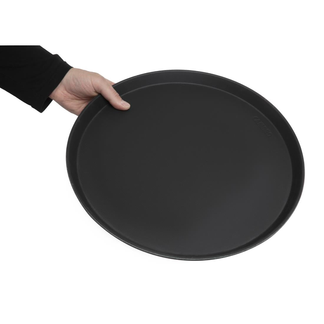 Cambro Camtread Non-Slip Round Tray - Black - 405mm • PAS-DM782