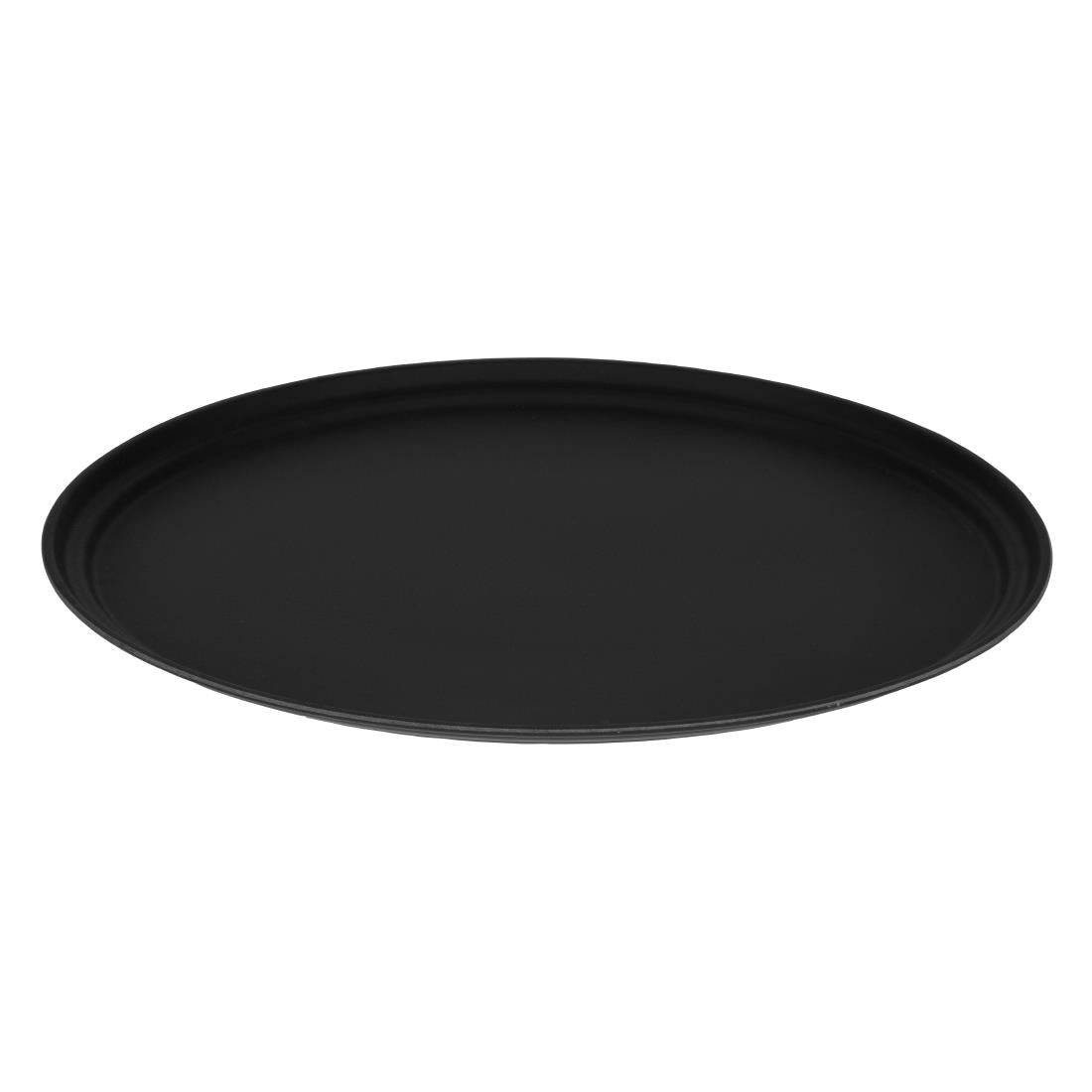 Cambro Camtread Non-Slip Oval Tray - Black - 560x685mm • PAS-DM783
