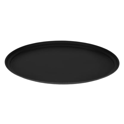 Cambro Camtread Non-Slip Oval Tray - Black - 560x685mm • PAS-DM783