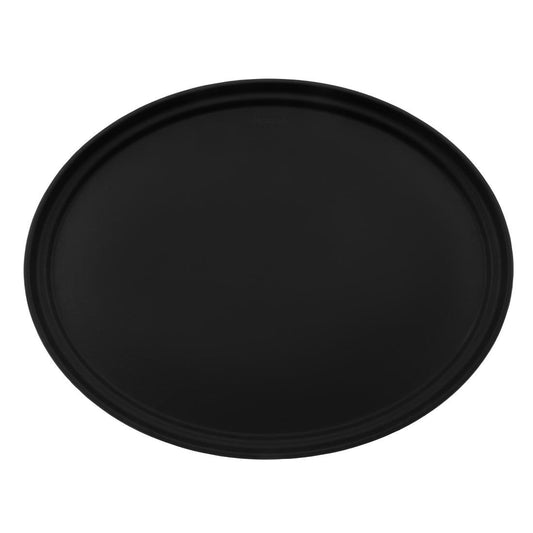 Cambro Camtread Non-Slip Oval Tray - Black - 560x685mm • PAS-DM783