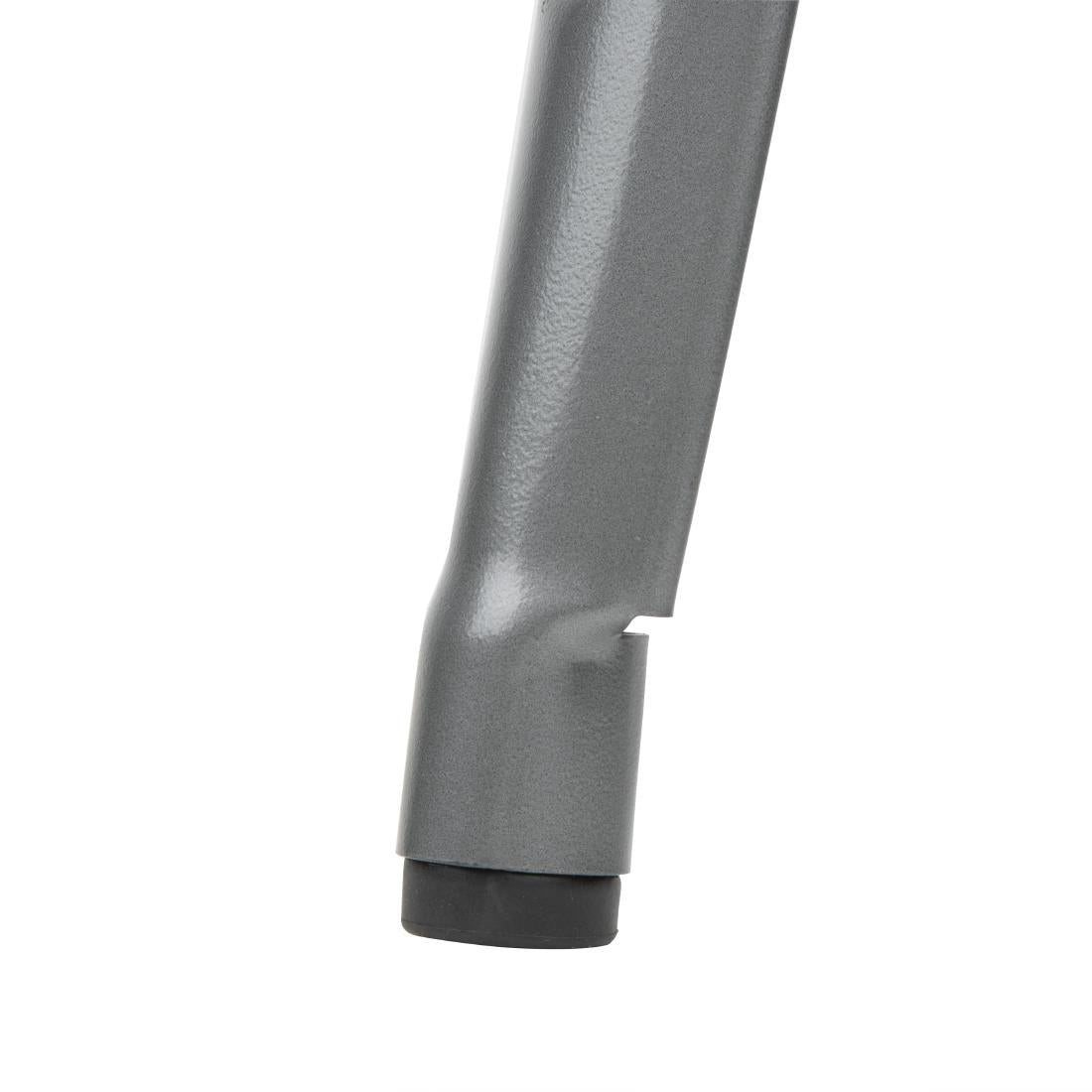 Bolero High Metal Bar Stools with Back Rests Gun Metal Grey (4 Pack) (Pack of 4) • PAS-DM935