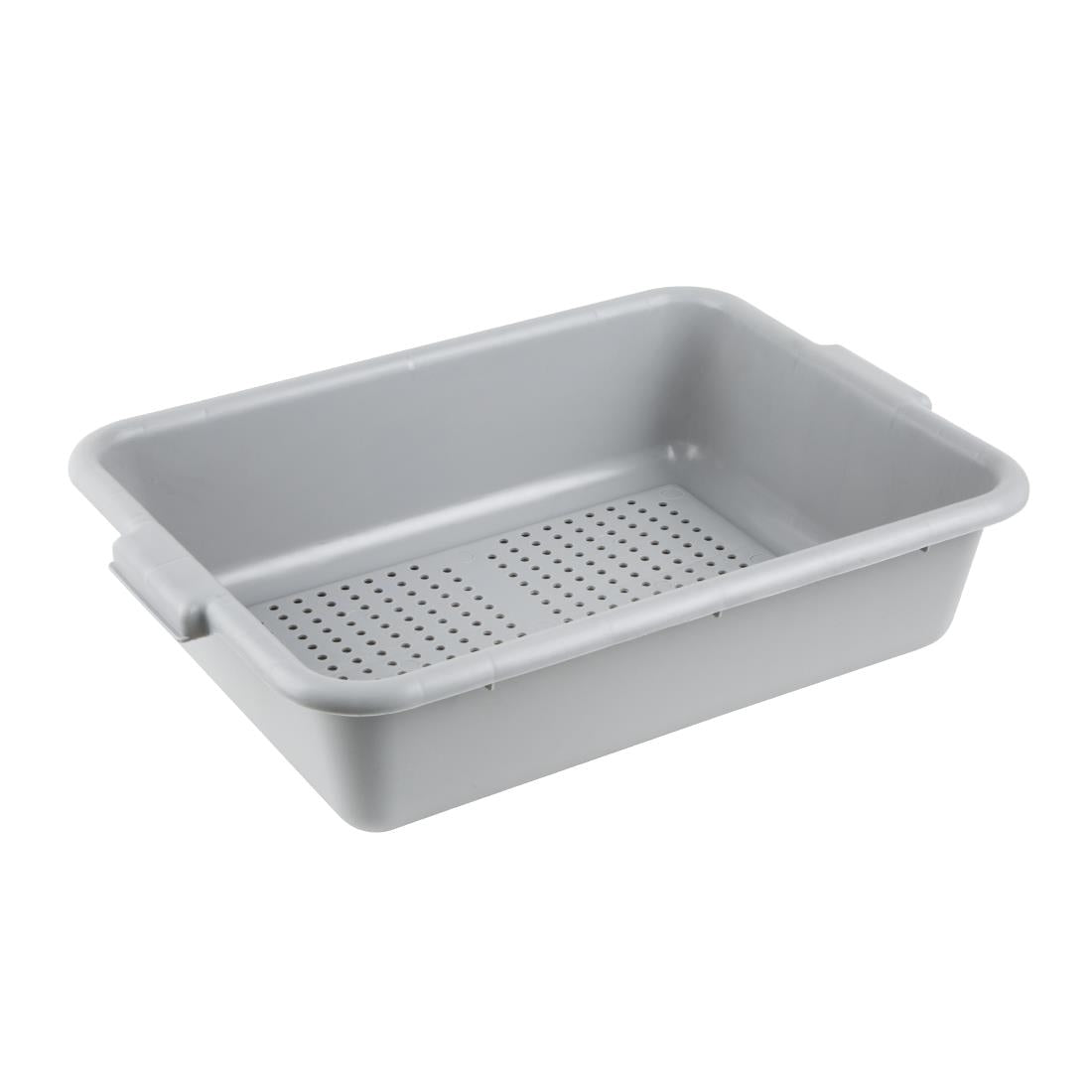 Vogue Plastic Perforated Storage Box Grey (Size: 129(H)x545(W)x390(D)mm / 5x21.4x15.3" | 6.5mm perforations) • PAS-DN583