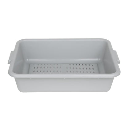 Vogue Plastic Perforated Storage Box Grey (Size: 129(H)x545(W)x390(D)mm / 5x21.4x15.3" | 6.5mm perforations) • PAS-DN583