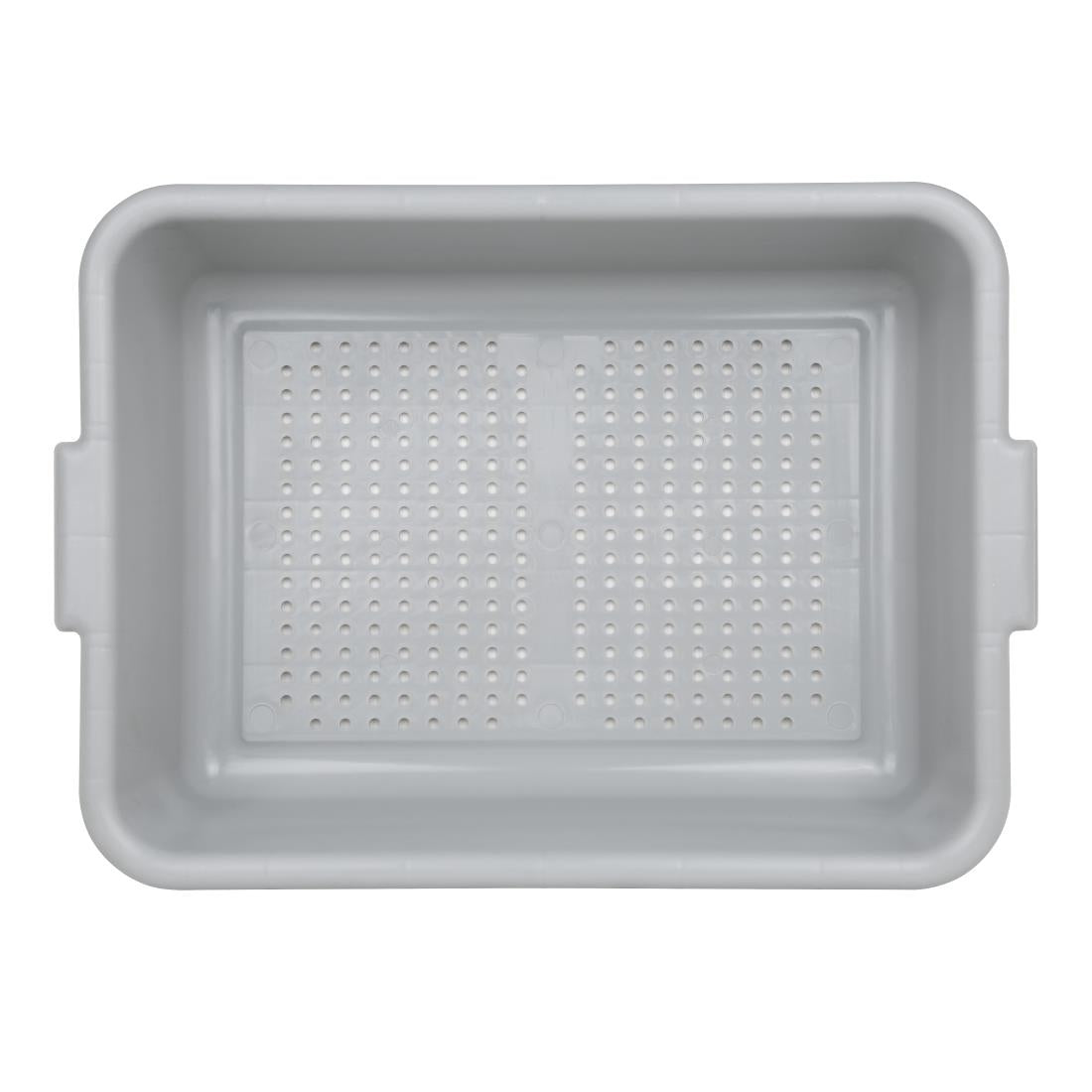 Vogue Plastic Perforated Storage Box Grey (Size: 129(H)x545(W)x390(D)mm / 5x21.4x15.3" | 6.5mm perforations) • PAS-DN583