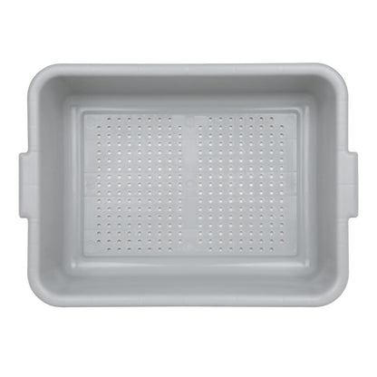 Vogue Plastic Perforated Storage Box Grey (Size: 129(H)x545(W)x390(D)mm / 5x21.4x15.3" | 6.5mm perforations) • PAS-DN583