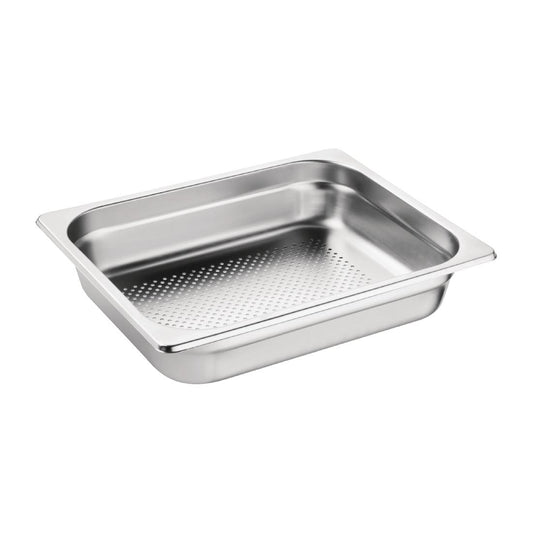 Vogue Perforated Stainless Steel Gastronorm Tray 1/2 - 65mm deep • PAS-DN703