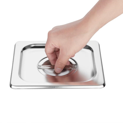 Vogue Stainless Steel 1/6 Gastronorm Tray Lid • PAS-DN739