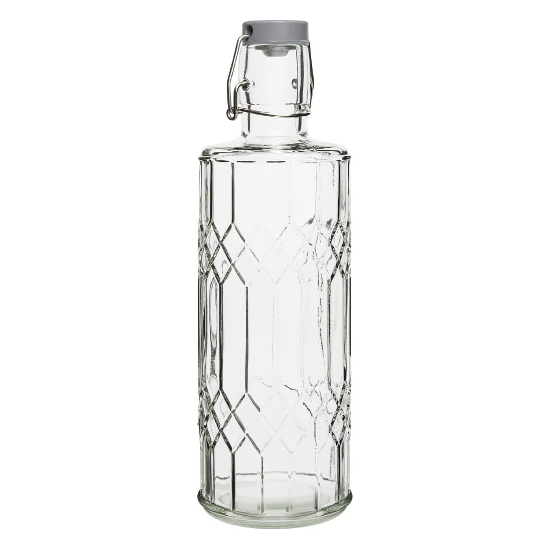 Olympia Geo Glass Water Bottles with Stoppers 1Ltr (6 Pack) • PAS-DN816