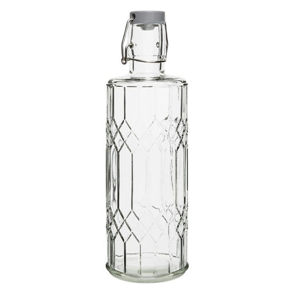 Olympia Geo Glass Water Bottles with Stoppers 1Ltr (6 Pack) • PAS-DN816