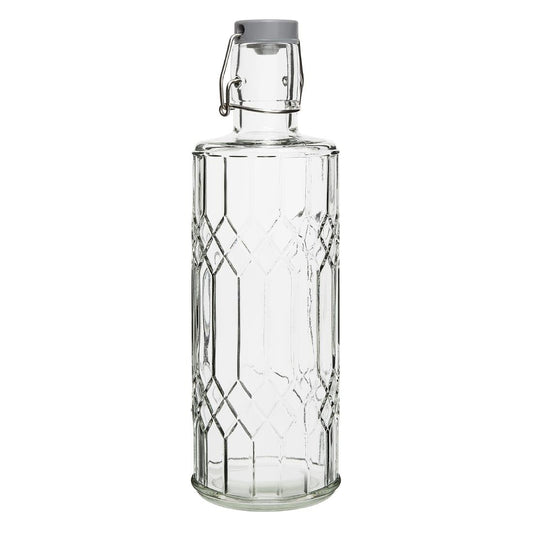 Olympia Geo Glass Water Bottles with Stoppers 1Ltr (6 Pack) • PAS-DN816