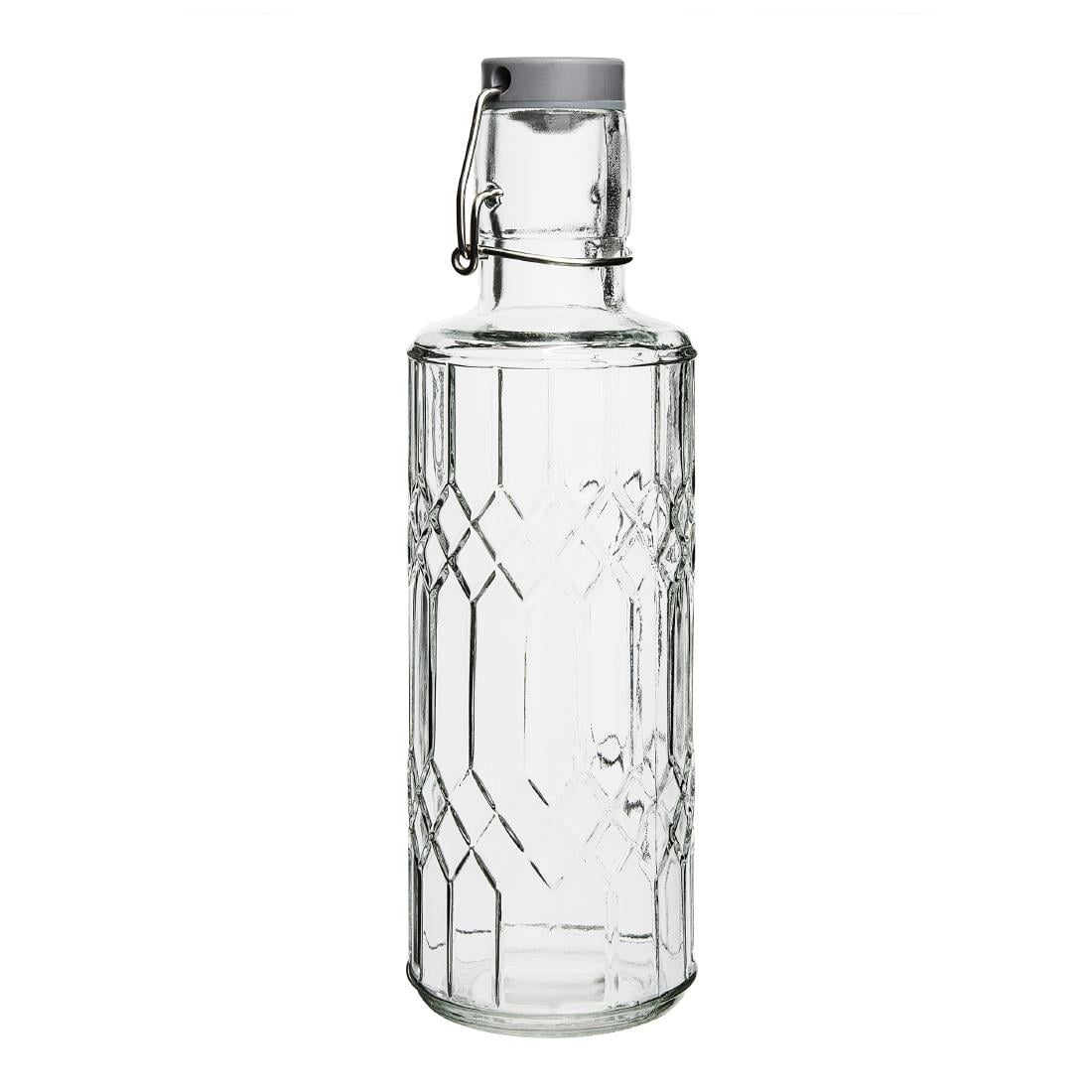 Olympia Geo Glass Water Bottle with Stopper - 640ml (Box 6) • PAS-DN817