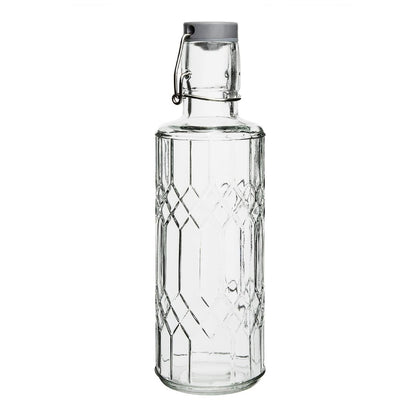 Olympia Geo Glass Water Bottle with Stopper - 640ml (Box 6) • PAS-DN817