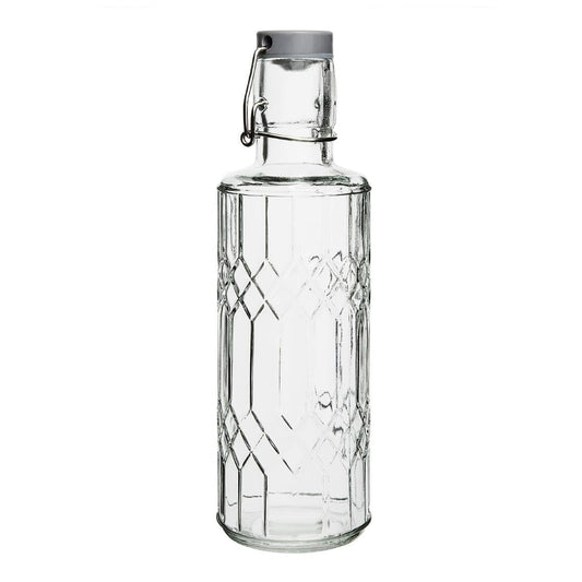 Olympia Geo Glass Water Bottles with Stoppers 640ml (6 Pack) • PAS-DN817