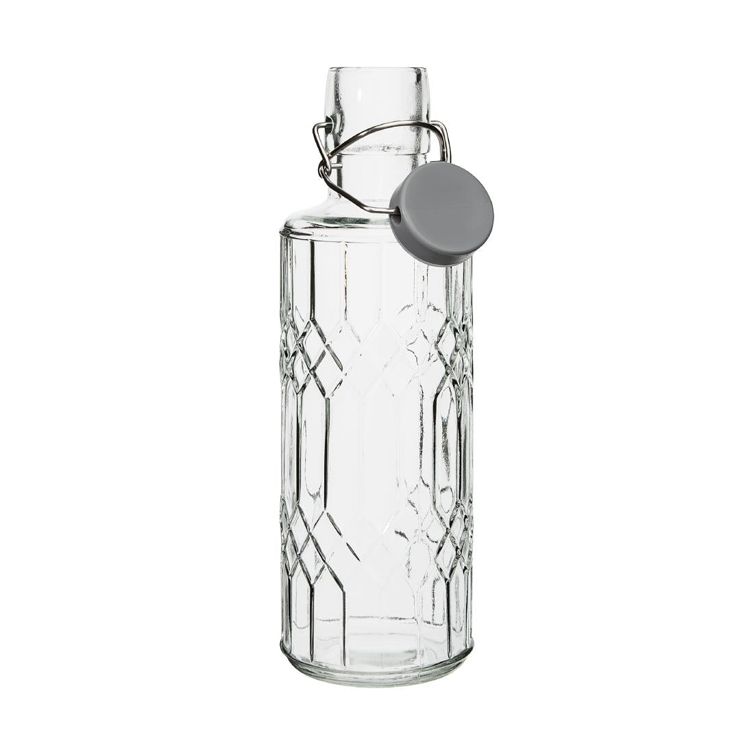 Olympia Geo Glass Water Bottle with Stopper - 640ml (Box 6) • PAS-DN817