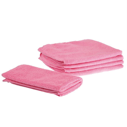 Jantex Microfibre Cloths Pink (5 Pack) (Pack of 5) • PAS-DN840