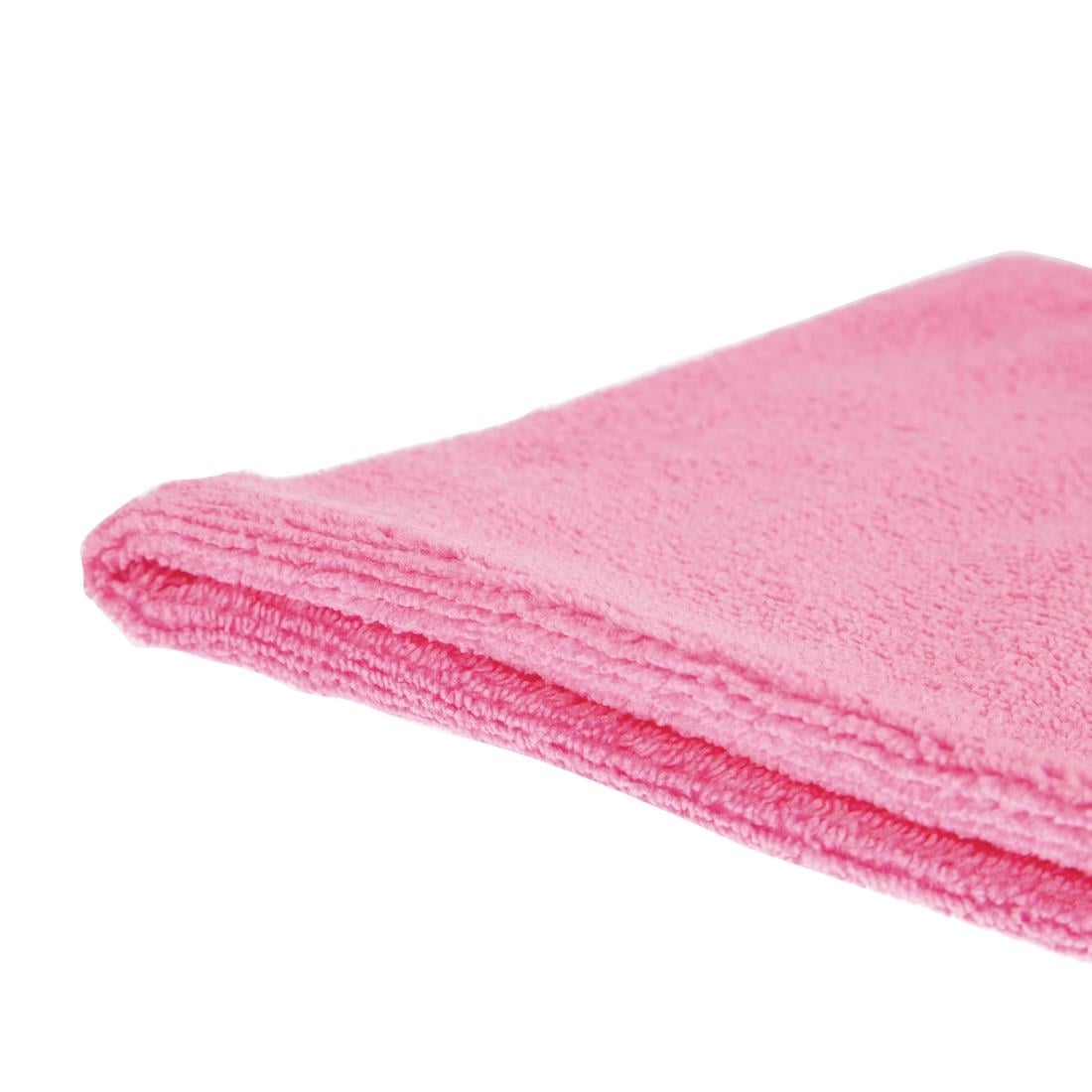 Jantex Microfibre Cloths Pink (5 Pack) (Pack of 5) • PAS-DN840