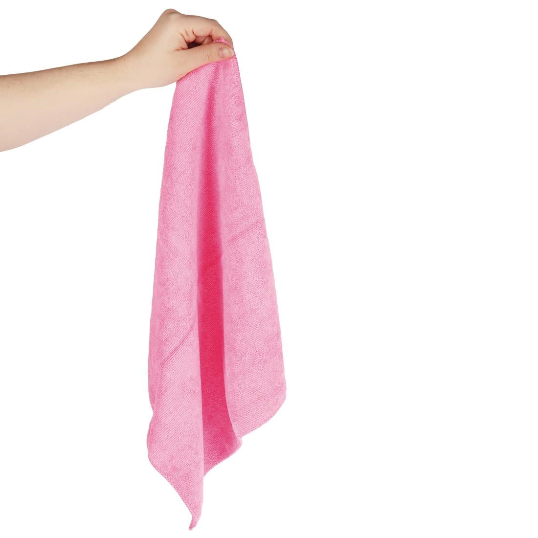 Jantex Microfibre Cloths Pink (5 Pack) (Pack of 5) • PAS-DN840