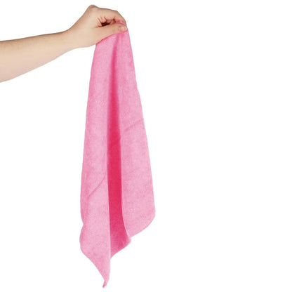 Jantex Microfibre Cloths Pink (5 Pack) (Pack of 5) • PAS-DN840
