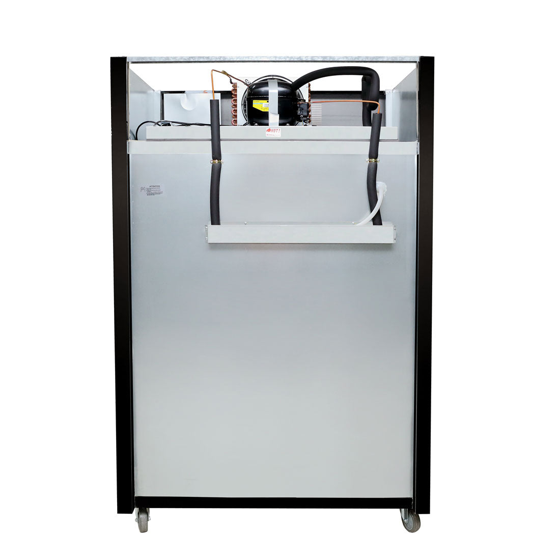 Double Glass Door Black Stainless Steel Upright Freezer - SUFG1000B GRS-SUFG1000B