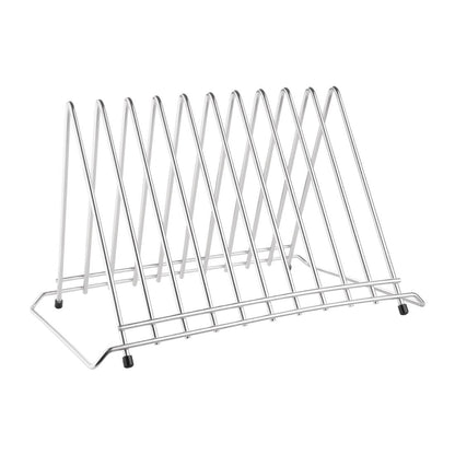 "Hygiplas Stainless Steel Heavy Duty Chopping Board Rack - 10 Slots" • PAS-DP037