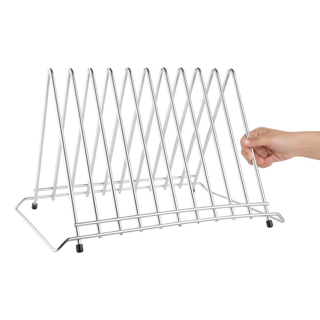 "Hygiplas Stainless Steel Heavy Duty Chopping Board Rack - 10 Slots" • PAS-DP037