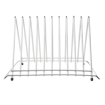 "Hygiplas Stainless Steel Heavy Duty Chopping Board Rack - 10 Slots" • PAS-DP037