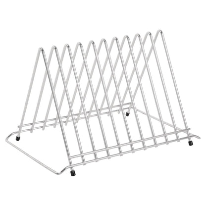 "Hygiplas Stainless Steel Heavy Duty Chopping Board Rack - 10 Slots" • PAS-DP037