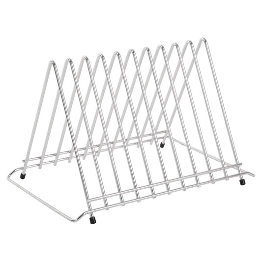 "Hygiplas Stainless Steel Heavy Duty Chopping Board Rack - 10 Slots" • PAS-DP037