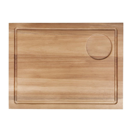 "Olympia Acacia Steak Board 310x240mm With 70mm Recess" • PAS-DP139