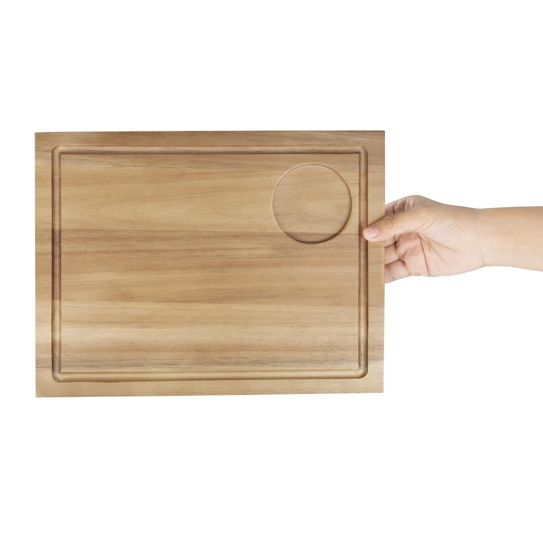 "Olympia Acacia Steak Board 310x240mm With 70mm Recess" • PAS-DP139