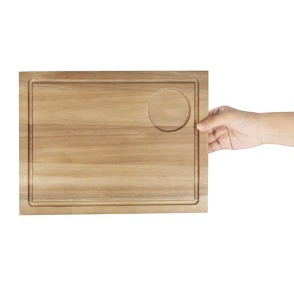 "Olympia Acacia Steak Board 310x240mm With 70mm Recess" • PAS-DP139