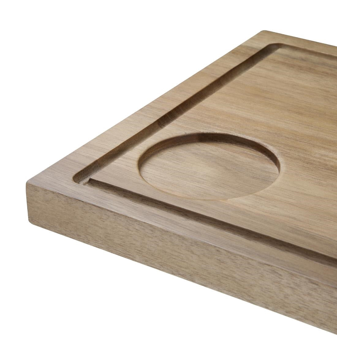 "Olympia Acacia Steak Board 310x240mm With 70mm Recess" • PAS-DP139