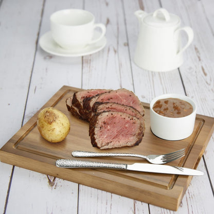 "Olympia Acacia Steak Board 310x240mm With 70mm Recess" • PAS-DP139