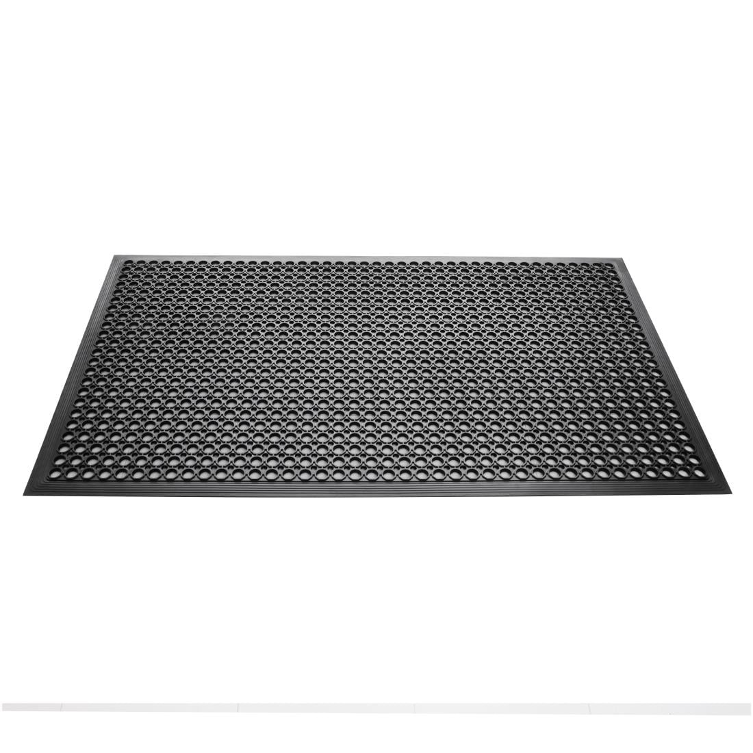 Jantex Rubber Anti Fatigue Anti Slip Floor Safety mat Black 1500 x 900mm • PAS-DP206