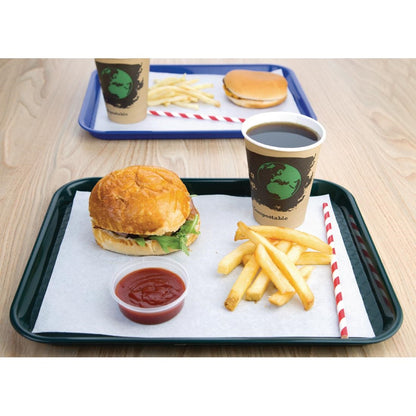 Olympia Kristallon Small Polypropylene Fast Food Tray Green 275x353mm (Colour: Green. 275x353mm) • PAS-DP214