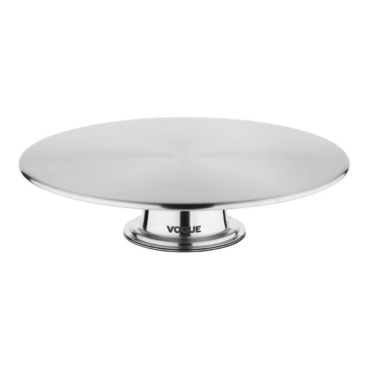 Vogue Stainless Steel Rotating Cake Stand 30cm • PAS-DP238