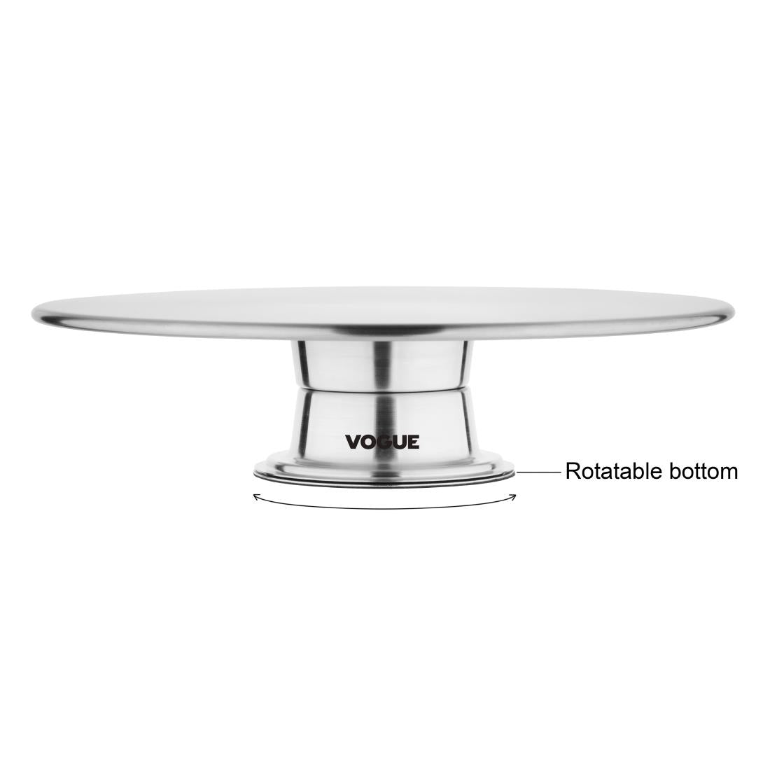 Vogue Stainless Steel Rotating Cake Stand 30cm • PAS-DP238