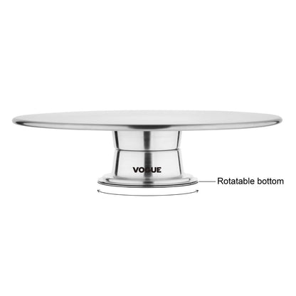 Vogue Stainless Steel Rotating Cake Stand 30cm • PAS-DP238