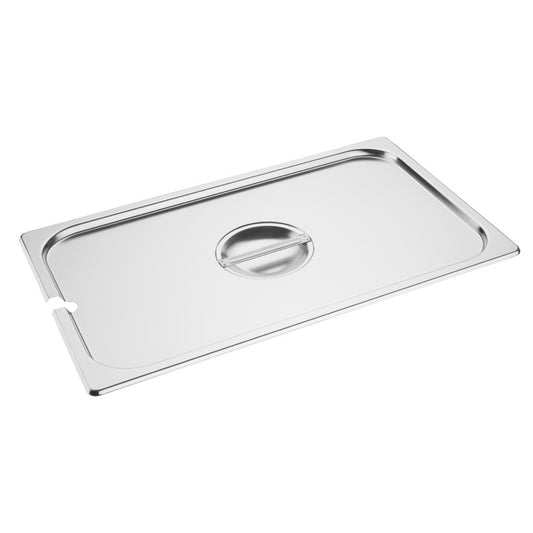Vogue Stainless Steel GN Notched Lid - 1/1 • PAS-DP250