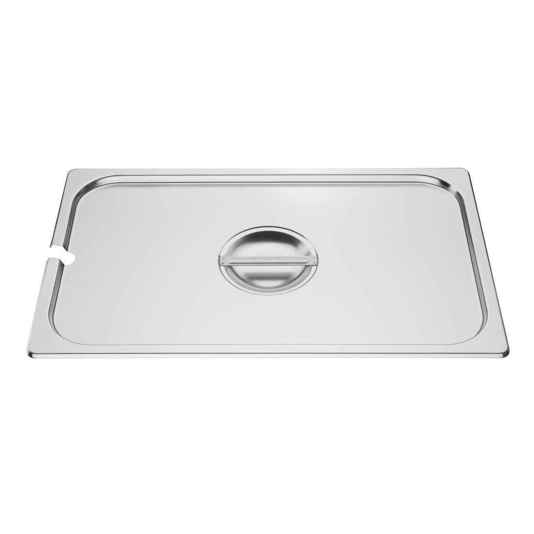 Vogue Stainless Steel GN Notched Lid - 1/1 • PAS-DP250