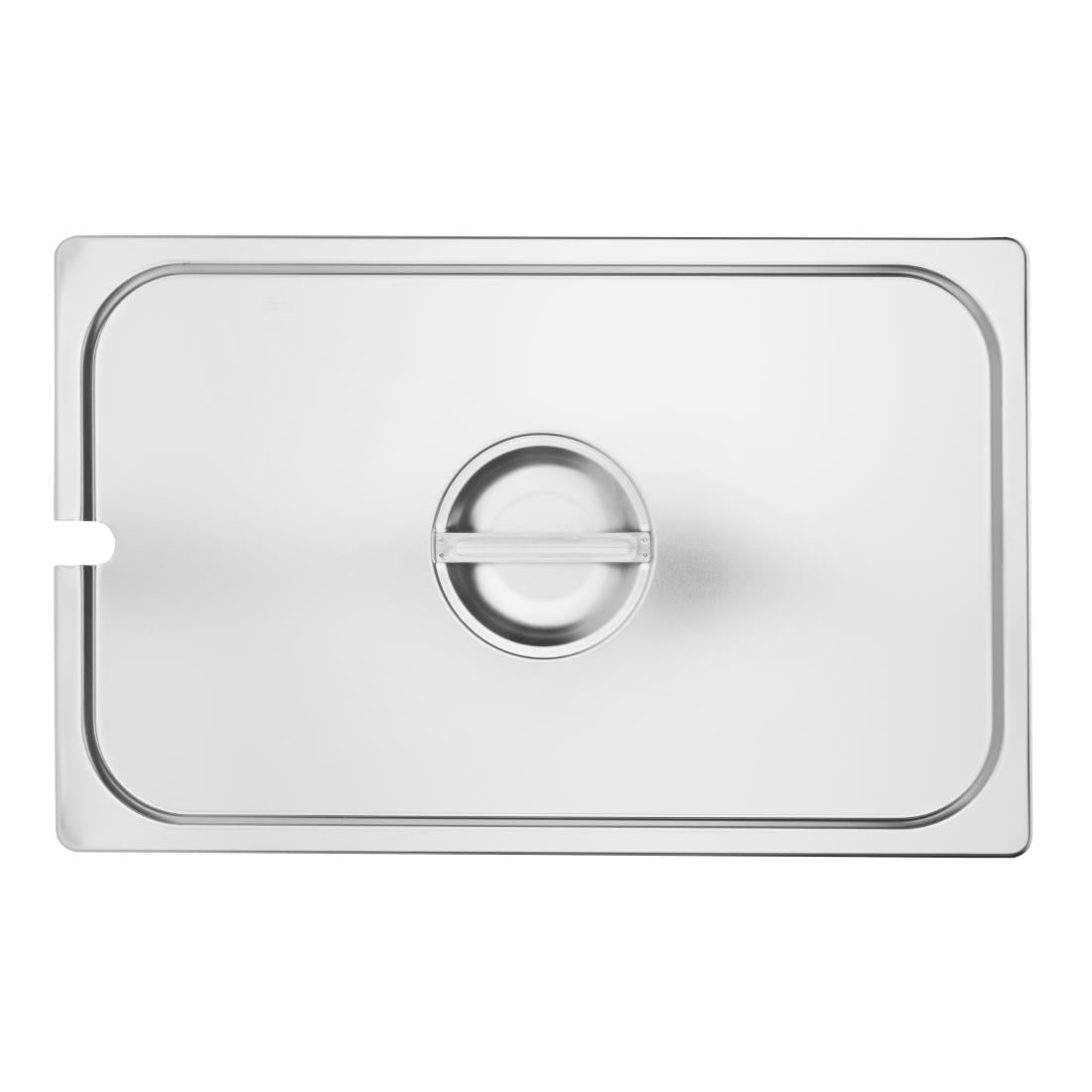 Vogue Stainless Steel GN Notched Lid - 1/1 • PAS-DP250