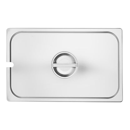 Vogue Stainless Steel GN Notched Lid - 1/1 • PAS-DP250